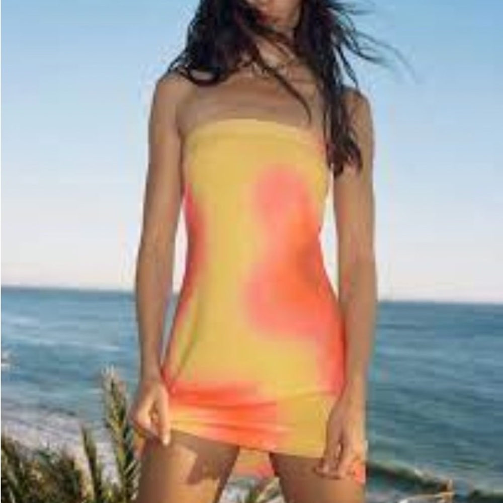 with jean tube dress size M